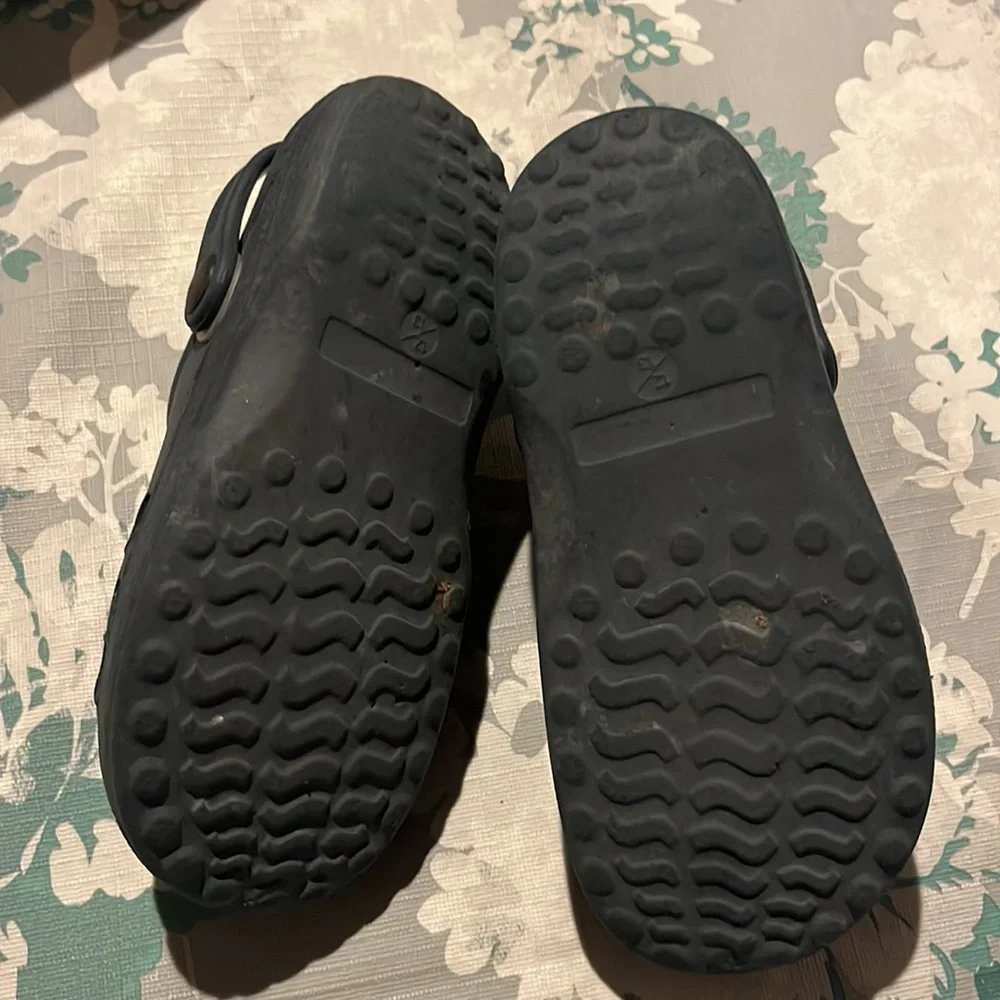 Croc Like Navy Blue Youth Slip on Shoes sz Y 12/ 13 EUC
